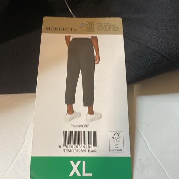 NWT Mondetta high rise black textured ankle pant size XL - Picture 4 of 4